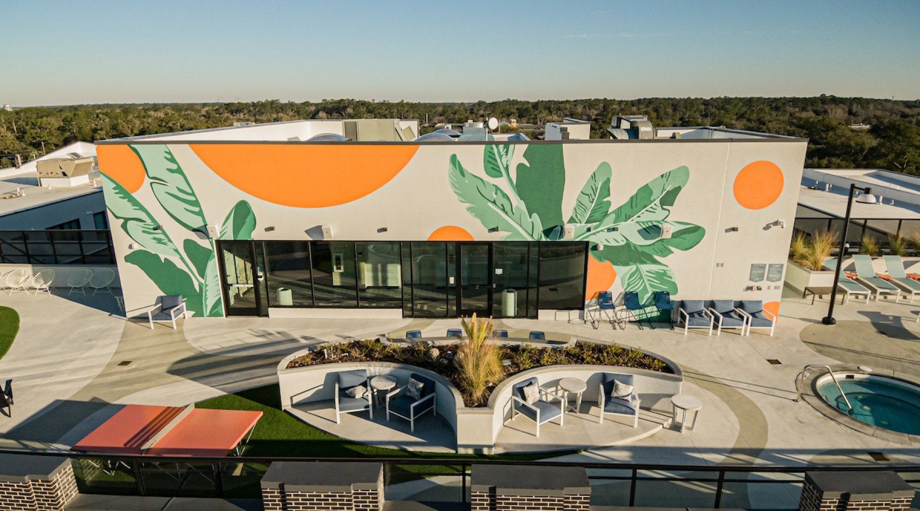 Gainesville Hub 3Rd Ave Rooftop Mural Aerial 05 Web